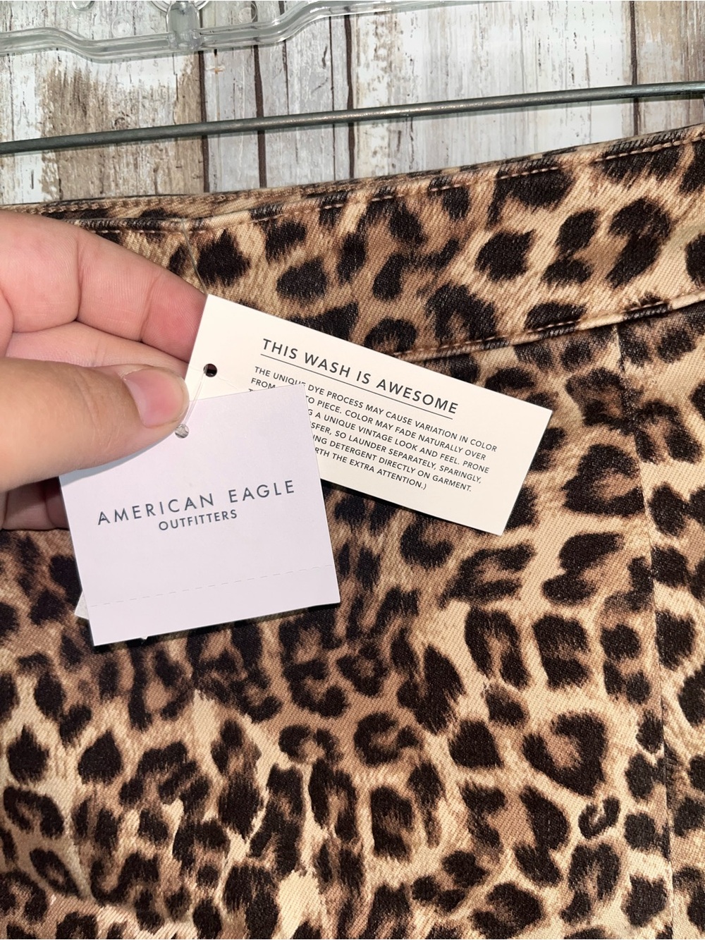 NWT American Eagle Leopard Print Skort Size 8 Mini Stretch Animal Print - Picture 6 of 7